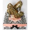 Image 1 : BORDELLO GOLD CHEETAH PATTERN WOMENS SHOE