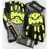 Image 1 : 2 PAIR BDG IMPACT/CUT RESISTANT LVL 5 HI-VIZ WORK GLOVES SIZE XL