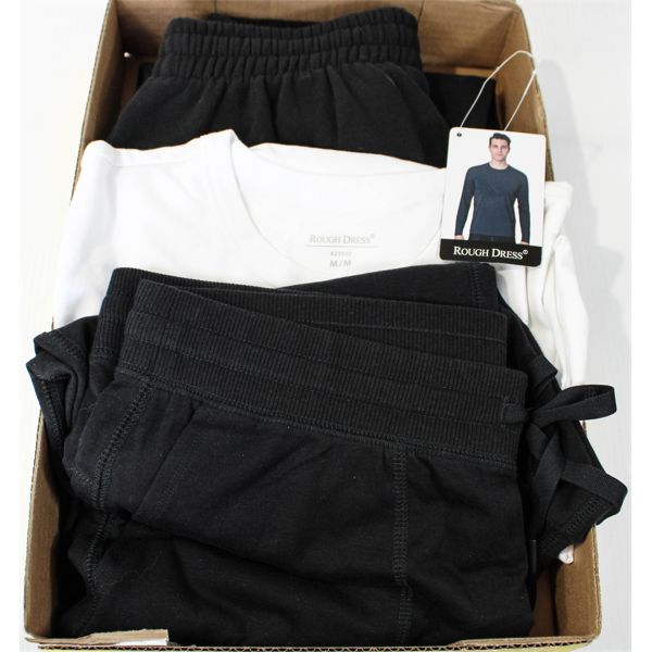 SIZE MEDIUM LONG SLEEVE SHIRT AND 2 PAIRS OF SWEAT PANTS