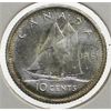 Image 1 : 1961 CANADA SILVER 10 CENTS COIN
