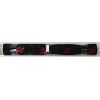 Image 1 : Black Silk Brocade Fabric w/Red Rose Details