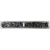 Image 1 : Black Silk Brocade Fabric w/Silver Dragon Detailing