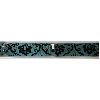 Image 1 : Light Blue Taffeta Fabric w/Black detailing