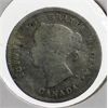 Image 2 : 1875 H LARGE DATE CANADA SMALL SILVER 5 CENTS COIN