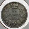 Image 1 : 1894 CANADA SILVER 10 CENTS COIN