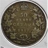 Image 1 : 1917 CANADA SILVER 50 CENTS COIN
