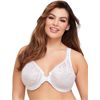 Image 1 : GLAMORISE WOMEN'S PLUS SIZE WONDERWIRE LACE FRONT CLOSURE UNDERWIRE BRA