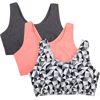 Image 1 : FRUIT OF THE LOOM WOMEN'S BOOT UP TANK STYLE SPORTS BRA 3 PACK