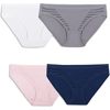 Image 1 : FRUIT OF THE LOOM WOMEN'S 4 PACK  HI-CUT PANTY
