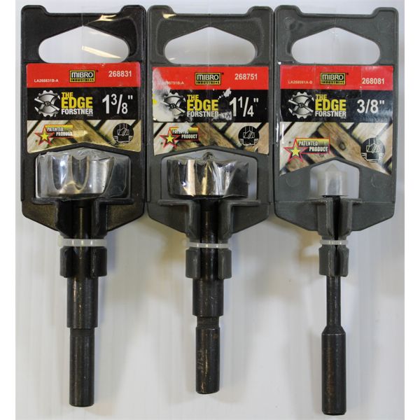 THREE NEW THE EDGE FORSTNER BITS