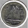Image 1 : 1946 CANADA SILVER 10 CENTS COIN