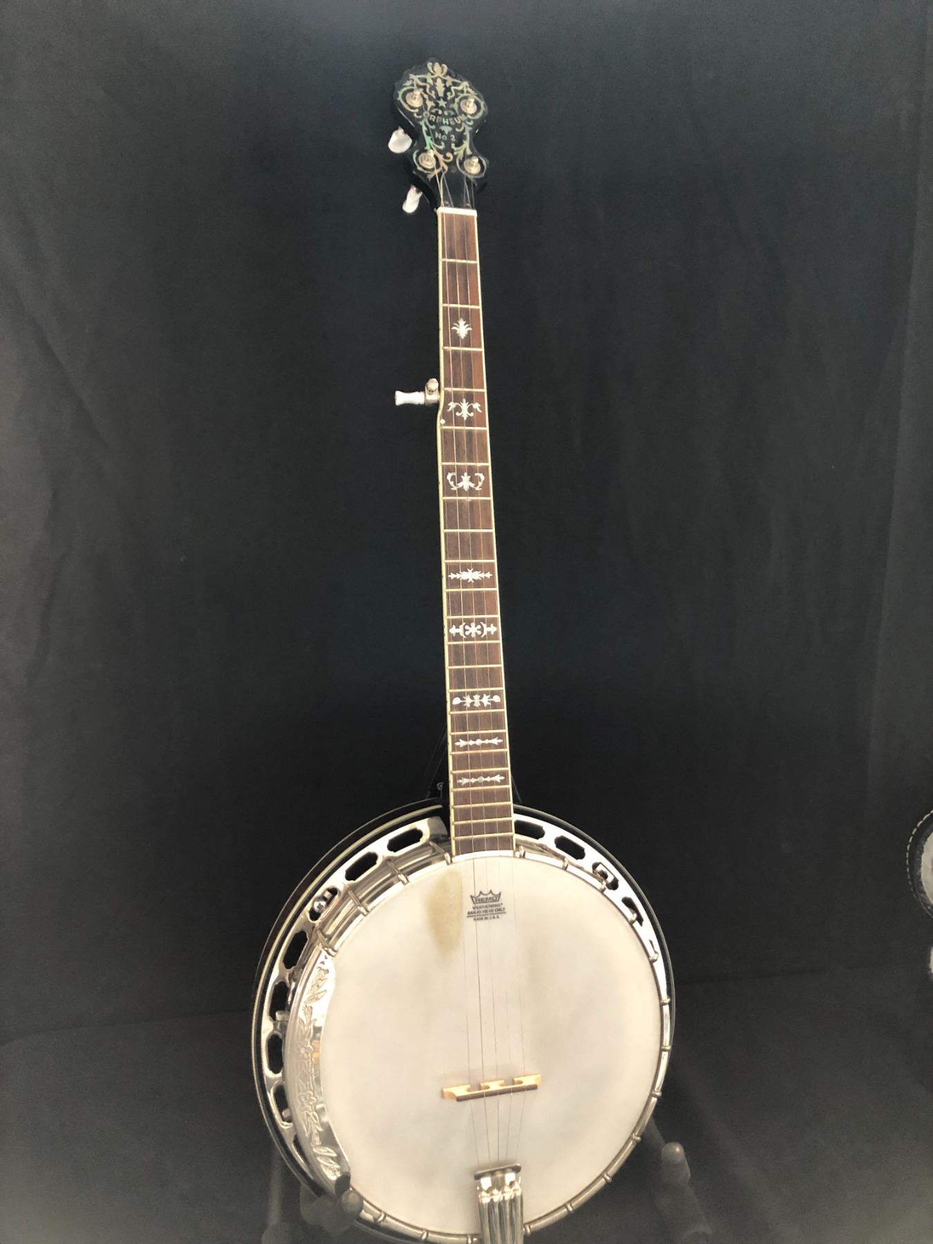 BEAUTIFUL VINTAGE ORPHEUM NO. 2, 5-STRING BLUEGRASS RESONATOR BANJO ...