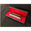 Image 2 : HOHNER 'THE CHROMONICA' 260 (CHROMATIC HARMONICA). LIKE NEW.  KEY OF G. THIS 10-HOLE SLIDE, 40-