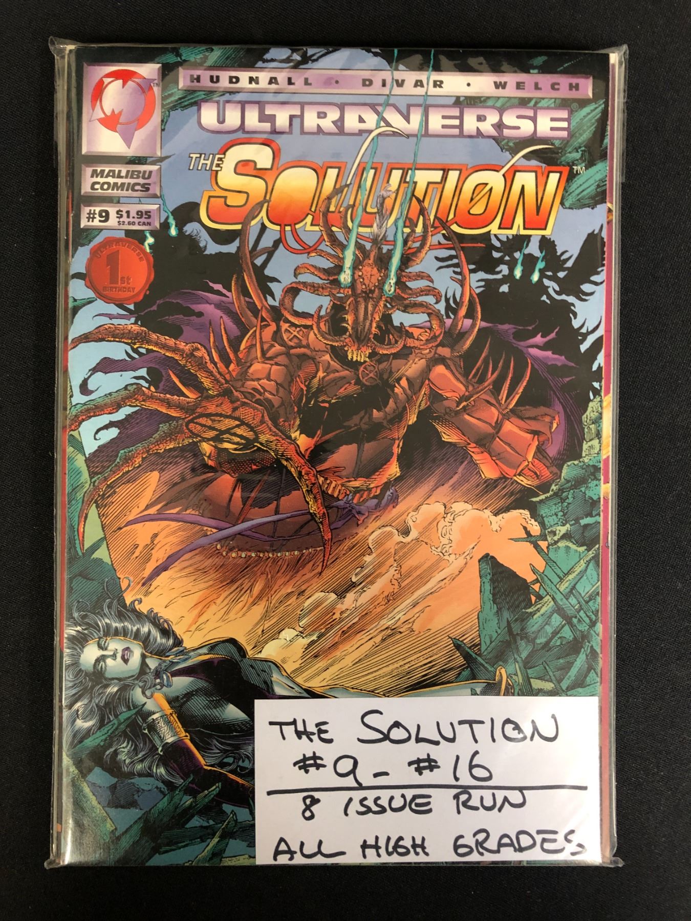 Solution File Comic THE SOLUTION NO.9-16 (MALIBU COMICS) 8 Issue Run!