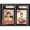 Image 1 : 1980 TOPPS KSA 10 GRADED BASEBALL CARD LOT (TOBY HARRAH/ BILL CAUDILL RC)