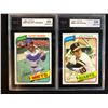 Image 1 : 1980 TOPPS KSA 10 GRADED BASEBALL CARD LOT (ELLIOTT MADDOX/ JOE STRAIN)