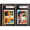 Image 1 : 1980 TOPPS KSA 10 GRADED BASEBALL CARD LOT (JOE NIEKRO/ MIKE PHILLIPS)