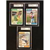Image 1 : 1974 TOPPS KSA 9 GRADED BASEBALL CARD LOT
