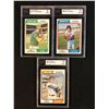 Image 1 : 1974 TOPPS KSA 9 GRADED BASEBALL CARD LOT