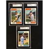 Image 1 : 1974 TOPPS KSA 9 GRADED BASEBALL CARD LOT