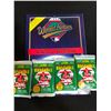 Image 1 : 1991 SCORE BASEBALL SERIES 1 BASEBALL CARD PACKS w/ 1992 WORLD SERIES CHAMPIONS BLUE JAYS PROGRAM