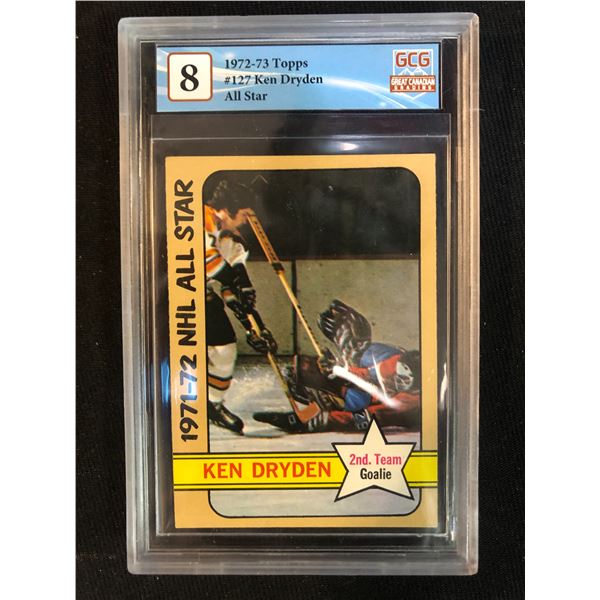 1972-73 TOPPS NO.127 KEN DRYDEN ALL-STAR (GCG 8)