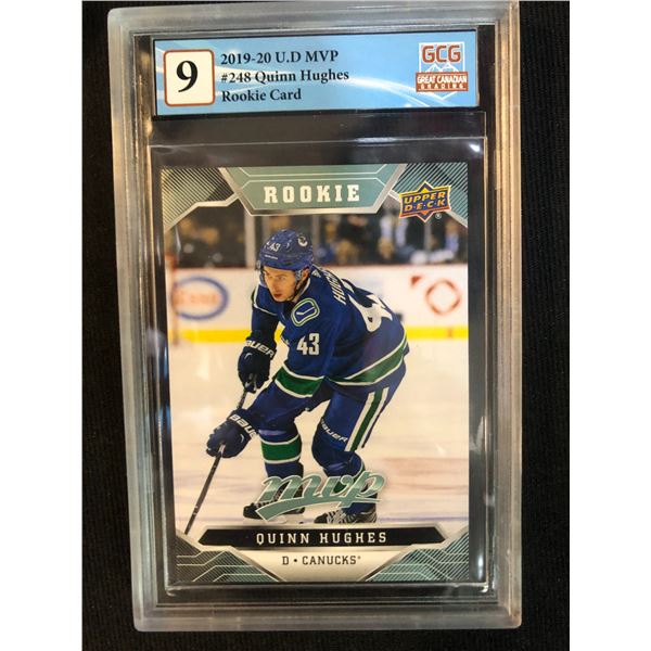 2019-20 UD MVP NO.248 QUINN HUGHES RC (GCG 9)