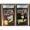 Image 1 : 2021 PANINI ABSOLUTE GCG GRADED 9.5 FOOTBALL ROOKIE CARD LOT (RASHOD BATEMAN/ NICO COLLINS)/