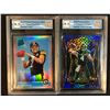 Image 1 : 2021 PANINI GCG GRADED 9.5 FOOTBALL ROOKIE CARD LOT (MASON RUDOLPH/ JAMES MORGAN)