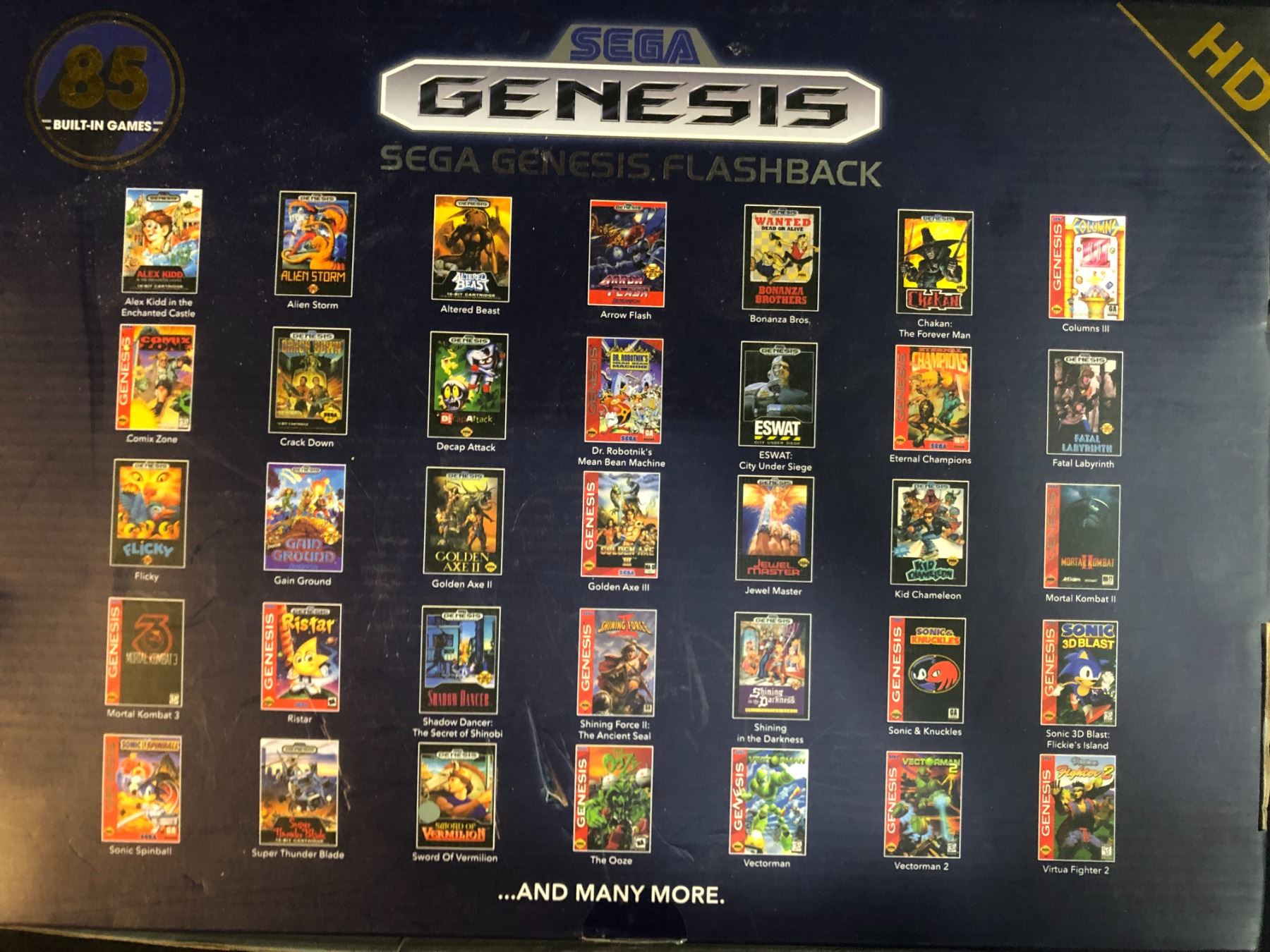 85 Games SEGA Mega Drive Flashback Mini HD Console New Retro Old School 85 Games ...