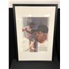 Image 1 : WILLIE MAYS SIGNED 24 X 36 FRAMED HOF INDUCTION POSTER (PSA COA)