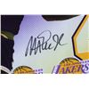 Image 2 : Lakers Magic Johnson Signed Mitchell & Ness HWC Portrait Jersey (BAS Witnessed)