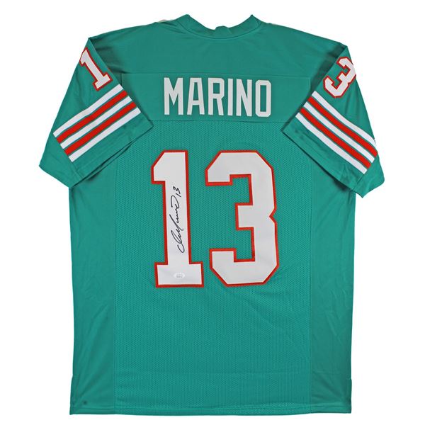 Dan Marino Authentic Signed Teal Pro Style Jersey Autographed (JSA Witnessed)