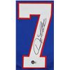 Image 2 : Doug Flutie Authentic Signed Blue Pro Style Jersey Autographed (BAS Witnessed)