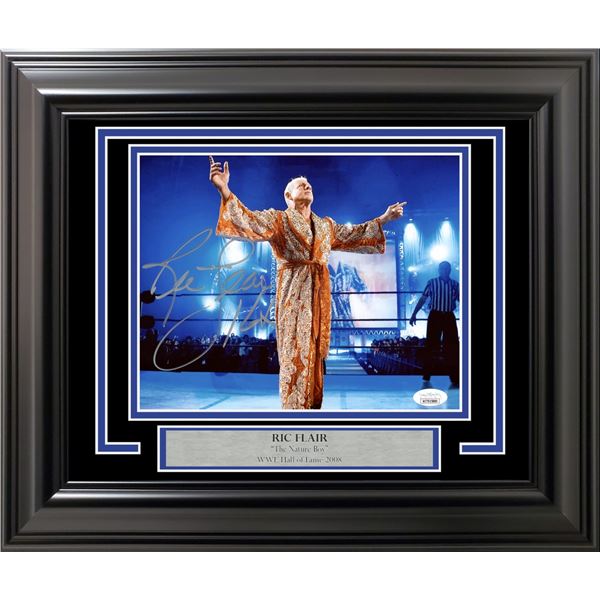 RIC FLAIR SIGNED CUSTOM FRAMED PHOTO (JSA COA)