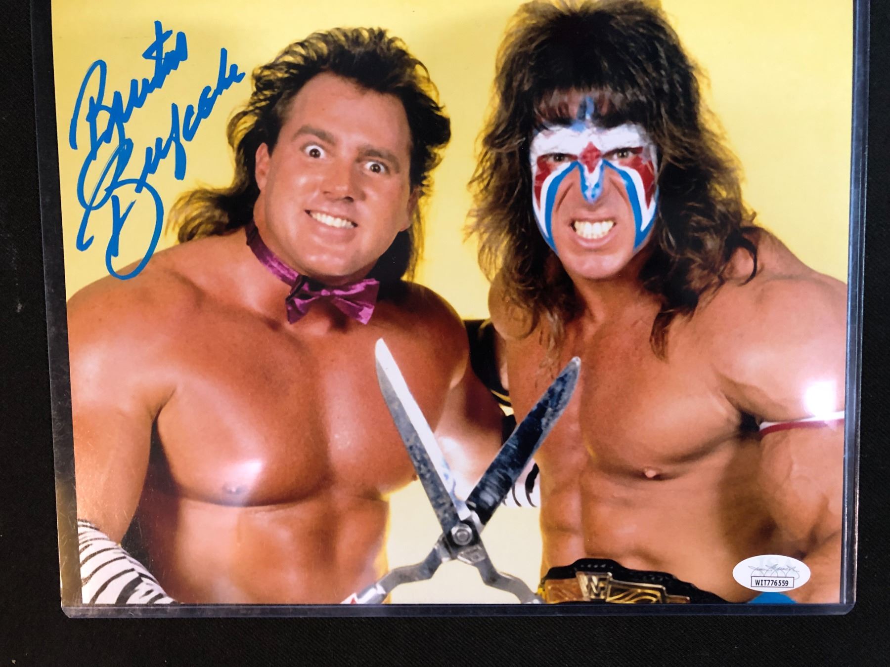 BRUTUS ?THE BARBER?. BEEFCAKE SIGNED 8x10 PHOTO (JSA COA)