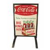 Image 1 : Coca Cola Tin/Iron Sidewalk Advertising Sign