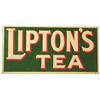 Image 1 : Lipton's Tea Two Sided Tin Flange Advertising Sign
