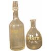 Image 1 : Two etched label liquor bottles