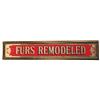 Image 1 : Furs Remodeled, Reverse Glue Chipped Glass Advertising Sign