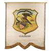 Image 1 : Illinois Hand Painted State Banner