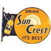 Image 1 : Sun Crest, Die Cut, Tin Flange Advertising Sign