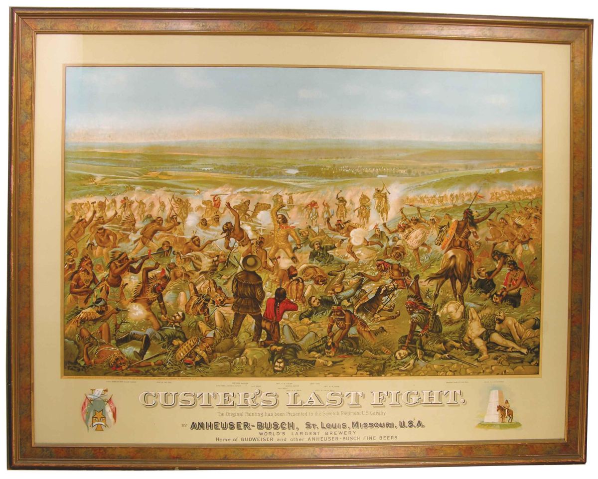 Anheuser Busch Custer S Last Fight Paper Advertising Poster