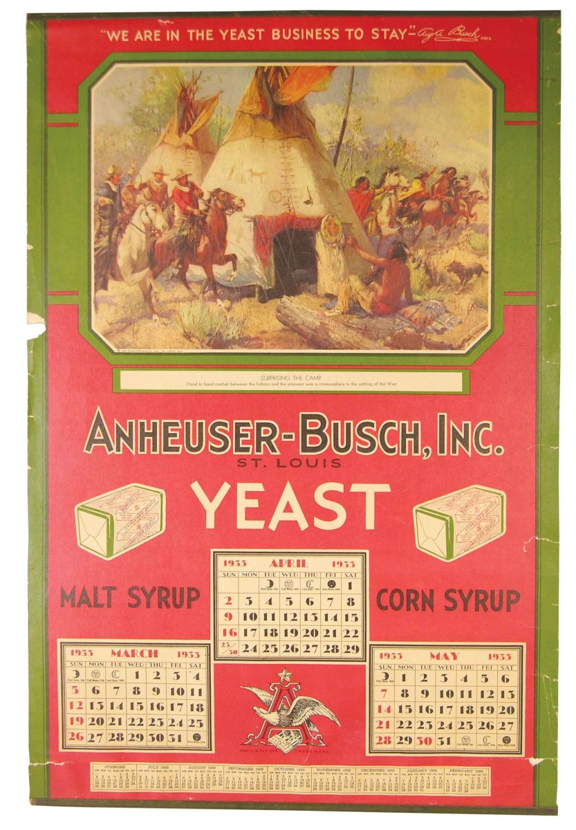 1933 Advertising Calendar Page For Anheuser Busch Yeast 1933-advertising-calendar-page-for-anheuser-busch-yeast