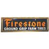 Firestone Ground Grip Farm Tires Porcelain Advertising Sign