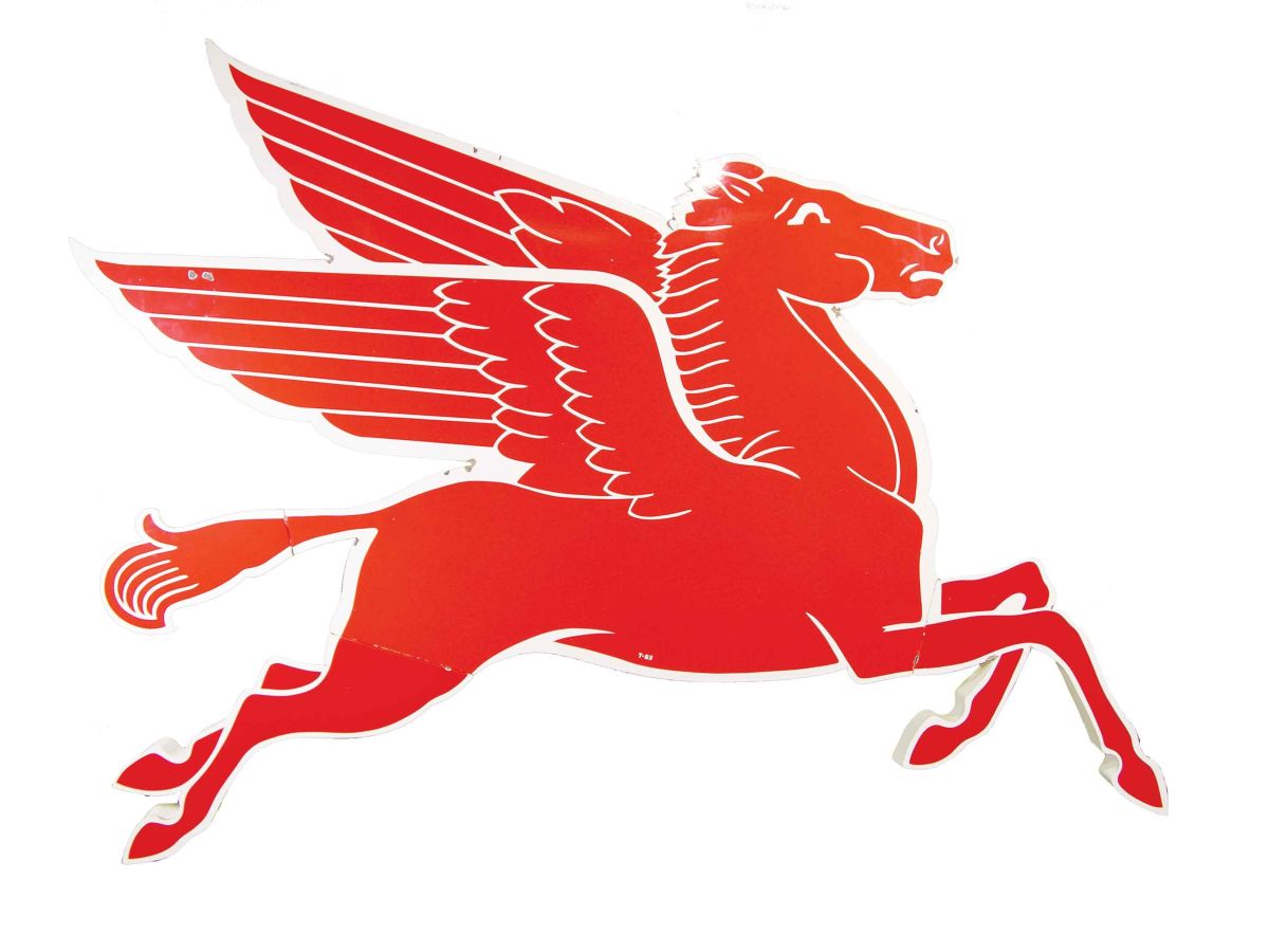 Mobil Oil Company Porcelain Pegasus Advertising Sign Mobil Oil Company Porcelain Pegasus Advertising Sign