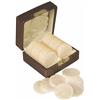 Image 1 : Leather Case with silk lining filled with 50 Mother of Pearl Chips