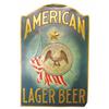 Rare American Lager Beer Tin Advertising Sign, New Orleans, LA