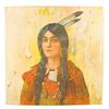 Image 1 : Pillow Cover depicting an Indian Maiden