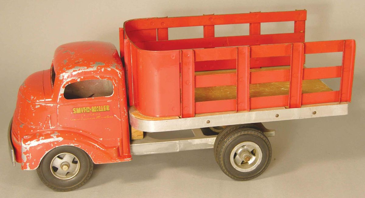 Smith Miller, Toy Truck, original, Stake bed truck, red